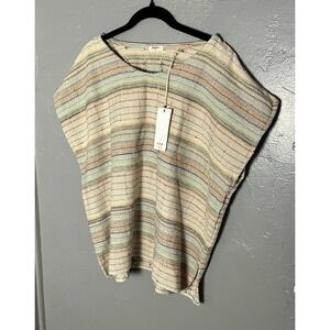 Women's Dylan Poncho Like Top No Sleeves Size M Multi Colored Cotton Blend NWT